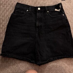 BDG “Mom High - Rise” Black Denim Mom Shorts High Waisted